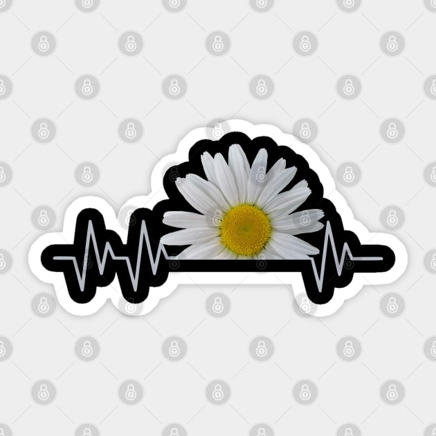 daisy flower daisies bloom floral heartbeat Sticker by rh_naturestyles